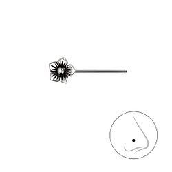 Wholesale Sterling Silver Flower Nose Stud - JD22526