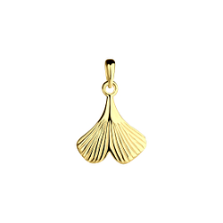 Wholesale Sterling Silver Ginkgo Leaf Pendant - JD22230
