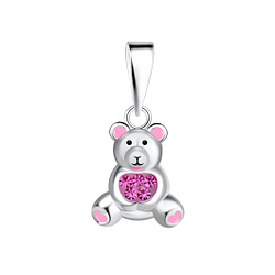 Wholesale Sterling Silver Bear Pendant - JD15692