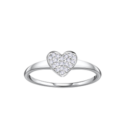Wholesale Sterling Silver Heart Ring - JD23076