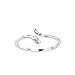 Wholesale Sterling Silver Snake Opened Ring - JD23152