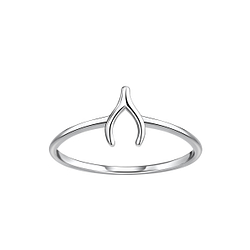 Wholesale Sterling Silver Wishbone Ring - JD23332