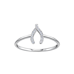 Wholesale Sterling Silver Wishbone Ring - JD23333