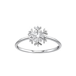 Wholesale Sterling Silver Snowflake Ring - JD23334