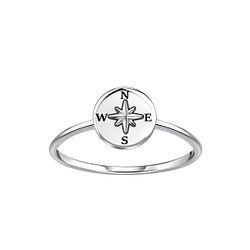 Wholesale Sterling Silver Compass Ring - JD22888