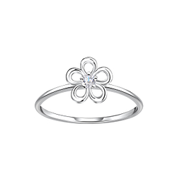 Wholesale Sterling Silver Flower Ring - JD23047