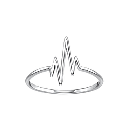 Wholesale Sterling Silver Heartbeat Ring - JD23048