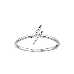 Wholesale Sterling Silver Thunder Bolt Ring - JD23052
