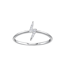 Wholesale Sterling Silver Thunder Bolt Ring - JD23053
