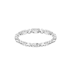 Wholesale Sterling Silver Patterned Ring - JD23375