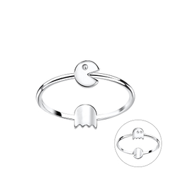 Wholesale Sterling Silver Double Sided Arcade Ring - JD22830