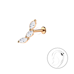 Wholesale Sterling Silver Geometric with Titanium Labret - JD22987