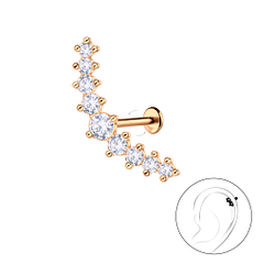 Wholesale Sterling Silver Geometric with Titanium Labret - JD22992