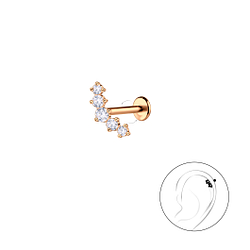 Wholesale Sterling Silver Geometric with Titanium Labret - JD23001