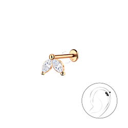 Wholesale Sterling Silver Geometric with Titanium Labret - JD23005