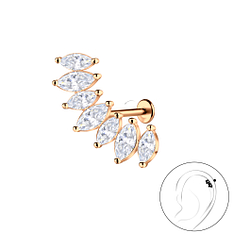 Wholesale Sterling Silver Geometric with Titanium Labret - JD23046