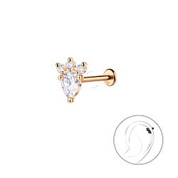Wholesale Sterling Silver Geometric with Titanium Labret - JD23099