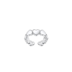 Wholesale Sterling Silver Heart Ear Cuff - JD23802