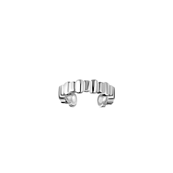 Wholesale Sterling Silver Patterned Ear Cuff - JD23803 Wholesale Sterling Silver Patterned Ear Cuff - JD23803