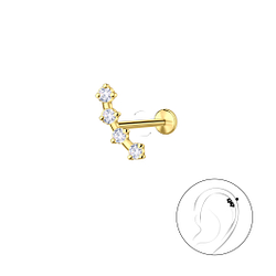 Wholesale Sterling Silver Geometric with Titanium Labret - JD23999