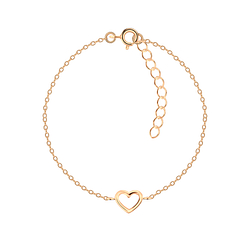 Wholesale Sterling Silver Heart Bracelet - JD22130