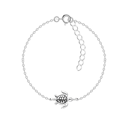 Wholesale Sterling Silver Turtle Bracelet - JD21866