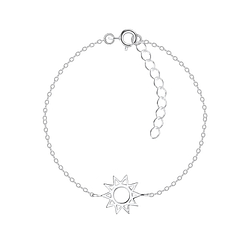 Wholesale Sterling Silver Sun Bracelet - JD21885