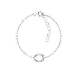 Wholesale Sterling Silver Oval Bracelet - JD23856