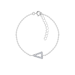 Wholesale Sterling Silver Triangle Outline Bracelet - JD23871