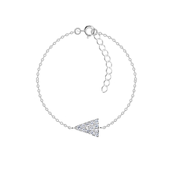 Wholesale Sterling Silver Triangle Bracelet - JD23872