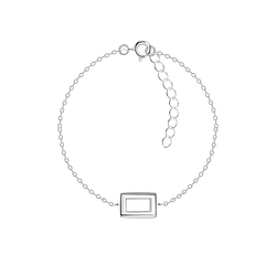 Wholesale Sterling Silver Rectangle Bracelet - JD23873