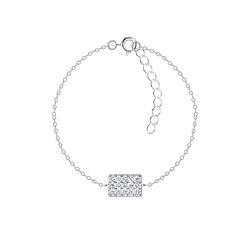 Wholesale Sterling Silver Rectangle Bracelet - JD23877
