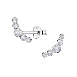 Wholesale Sterling Silver Geometric Ear Studs - JD23947 Wholesale Sterling Silver Geometric Ear Studs - JD23947