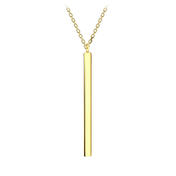 Wholesale Sterling Silver Thick Bar Necklace - JD21970