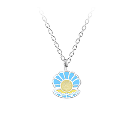 Wholesale Sterling Silver Shell Necklace - JD14544