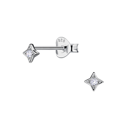 Wholesale Sterling Silver Star Ear Studs - JD24061