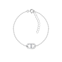 Wholesale Sterling Silver Oval Bracelet - JD24129 Wholesale Sterling Silver Oval Bracelet - JD24129