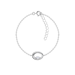 Wholesale Sterling Silver Oval Bracelet - JD24139