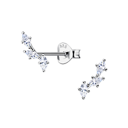 Wholesale Sterling Silver Geometric Ear Studs - JD24198 Wholesale Sterling Silver Geometric Ear Studs - JD24198