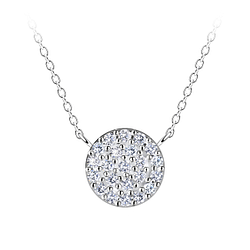 Wholesale Sterling Silver Circle Necklace - JD24167