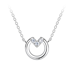 Wholesale Sterling Silver Circle Necklace  - JD24144