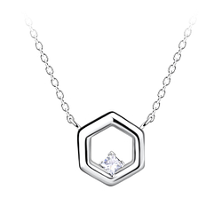 Wholesale Sterling Silver Square Necklace - JD24152
