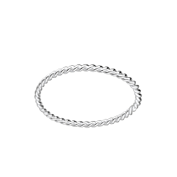 Wholesale Sterling Silver Rope Ring - JD24236