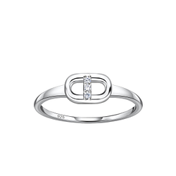 Wholesale Sterling Silver Oval Ring - JD24110 Wholesale Sterling Silver Oval Ring - JD24110