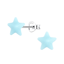 Wholesale Sterling Silver Ear Studs with Resin Star - JD23725