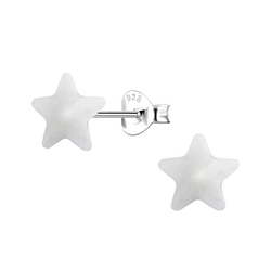 Wholesale Sterling Silver Ear Studs with Resin Star - JD23727