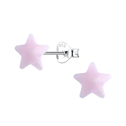 Wholesale Sterling Silver Ear Studs with Resin Star - JD23728