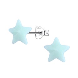 Wholesale Sterling Silver Ear Studs with Resin Star - JD23750