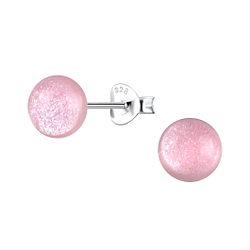 Wholesale Sterling Silver Ear Studs with Resin Round - JD24316