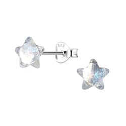 Wholesale Sterling Silver Ear Studs with Resin Star - JD24320